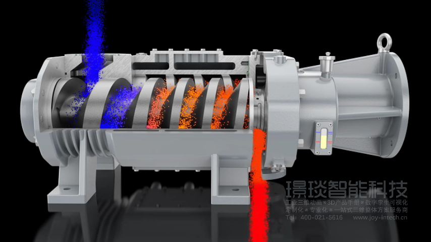 双螺杆泵结构和工作原理动画视频